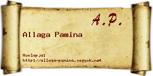 Allaga Pamina névjegykártya